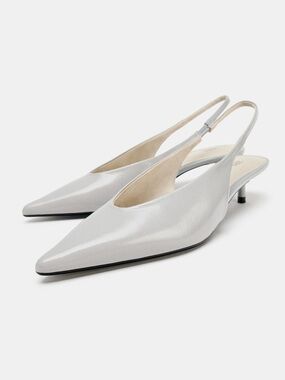 ❗️LAST CHANCE❗️ZARA LEATHER KITTEN HEEL SHOES